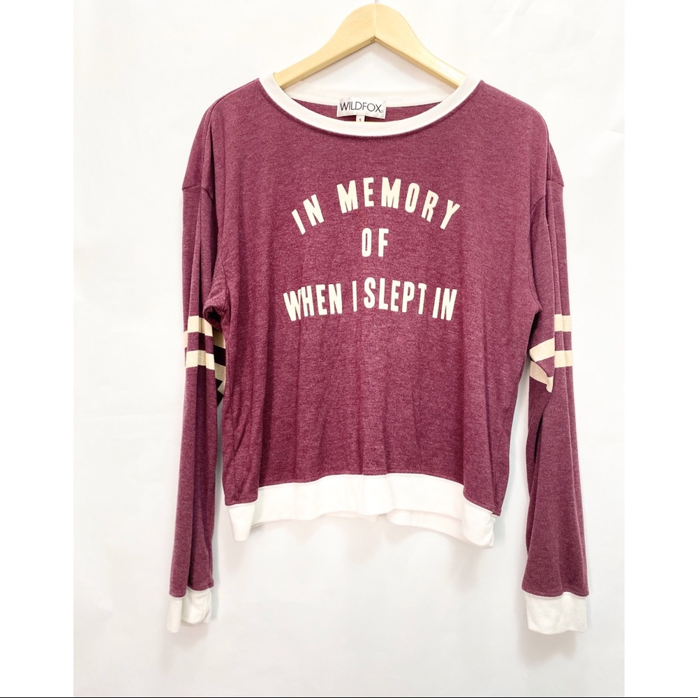 Wildfox In Memory Of When I Slept In Varsity Tee S - image 2